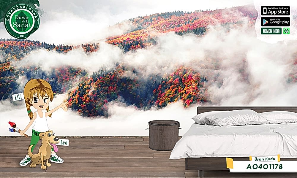 Duvardaki Sanat Bulutların Ardından Duvar Kağıdı