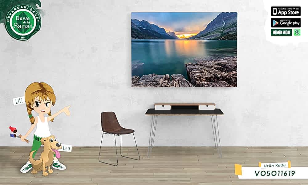 Duvardaki Sanat Mary Gölü Kanvas Tablo