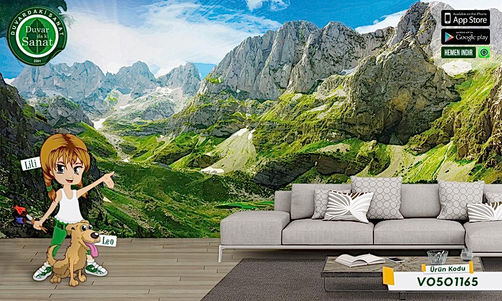 Duvardaki Sanat Arnavutluk Alpleri Duvar Kağıdı