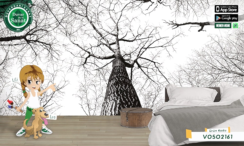 Duvardaki Sanat Sonbaharda Ağaç Duvar Kağıdı