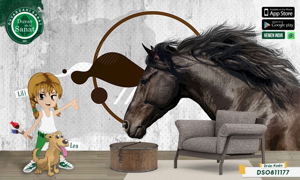 Duvardaki Sanat At ve Düşünce Duvar Kağıdı