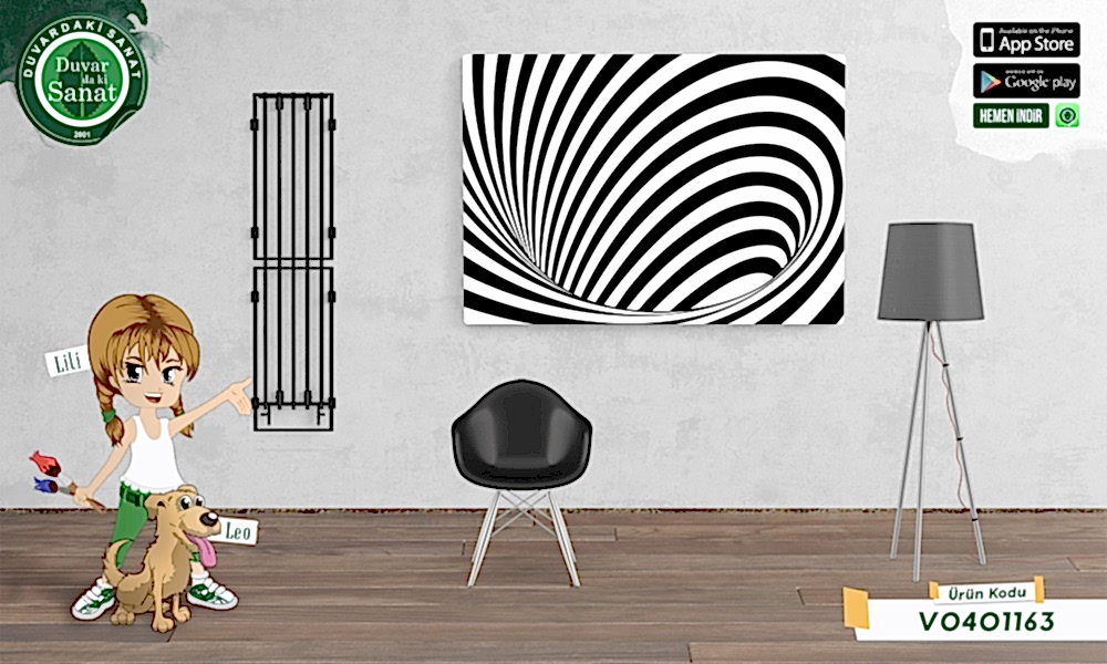 Duvardaki Sanat Büyük Boşluk 3 Boyutlu Kanvas Tablo