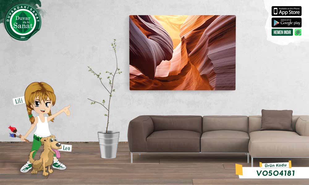 Duvardaki Sanat Büyük Kanyon 3 Boyutlu Duvar Kağıdı