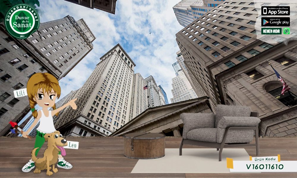 Duvardaki Sanat Wall Street 3 Boyutlu Duvar Kağıdı