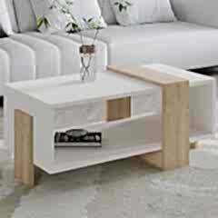 Meleni Orta Sehpa – 90 cm Modern Tasarım – Raflı Sehpa