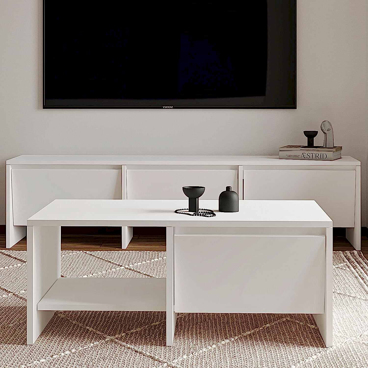 Laris Kapaklı Orta Sehpa – 90 cm Modern Tasarım