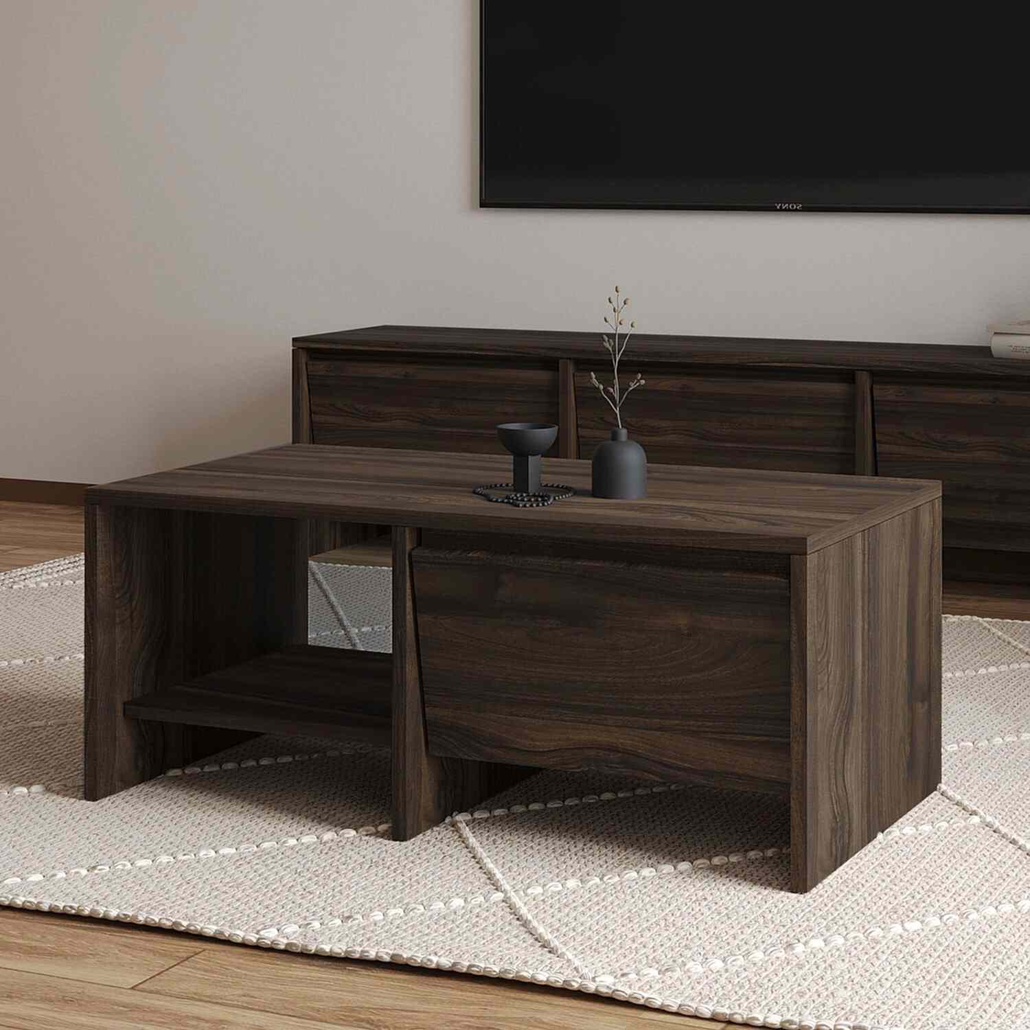 Laris Kapaklı Orta Sehpa – 90 cm Modern Tasarım