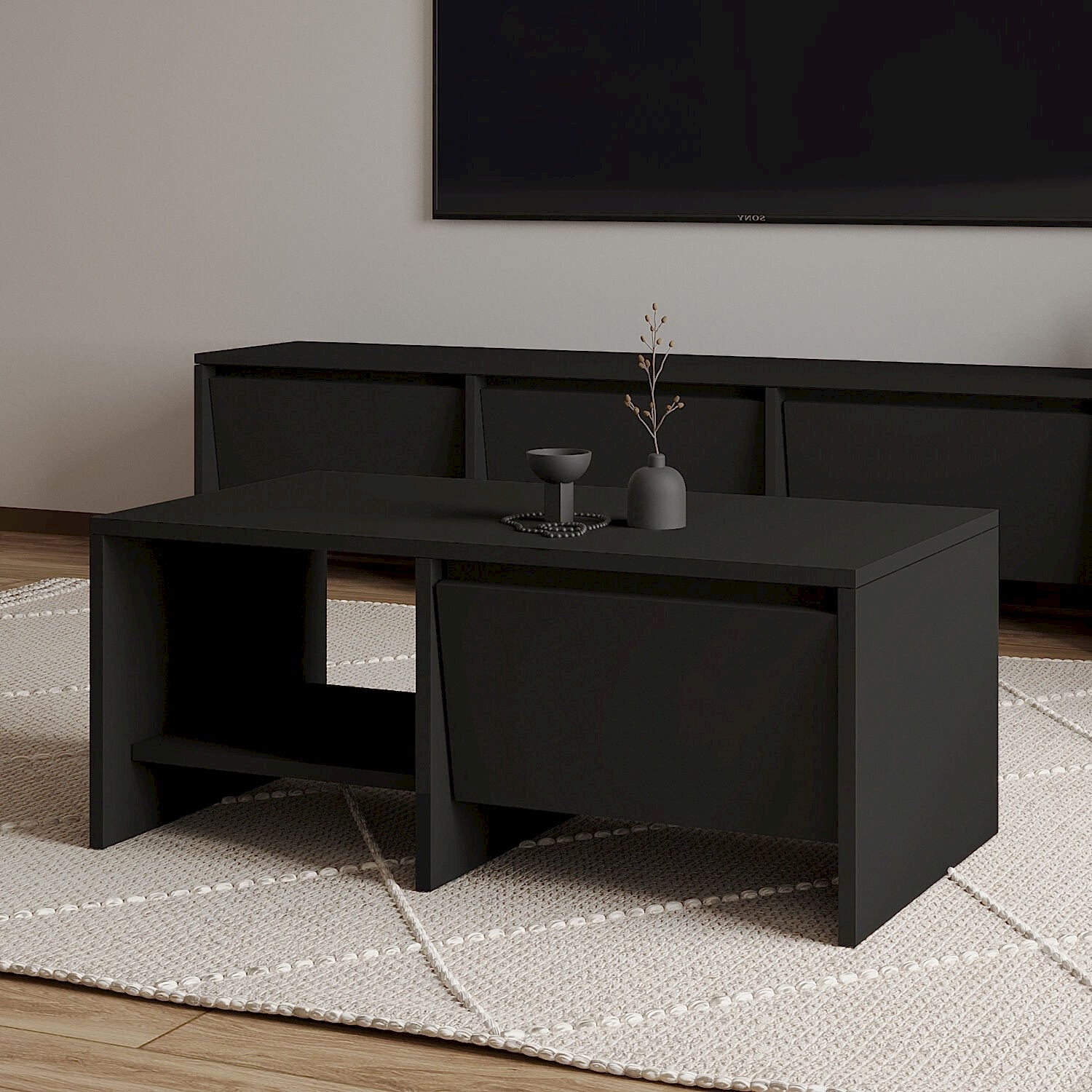 Laris Kapaklı Orta Sehpa – 90 cm Modern Tasarım