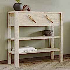 İnarch Dizayn Henric 90 cm Tek Kapaklı Modern Dresuar – Raflı Konsol & Antre Dolabı