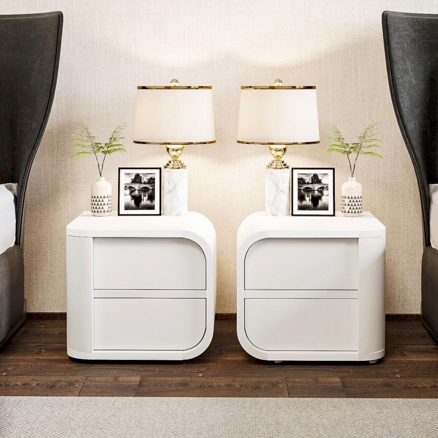 İnarch Dizayn Piero S Komodin SET – Modern Minimalist Yatak Yanı Sehpa Takımı