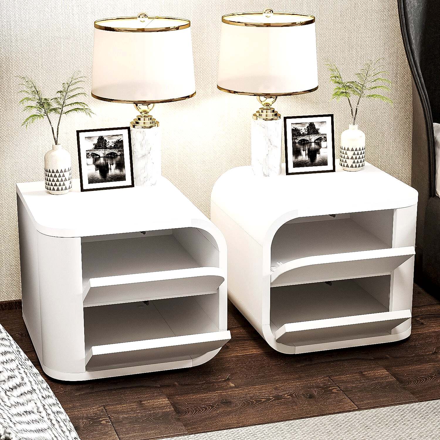 İnarch Dizayn Piero S Komodin SET – Modern Minimalist Yatak Yanı Sehpa Takımı