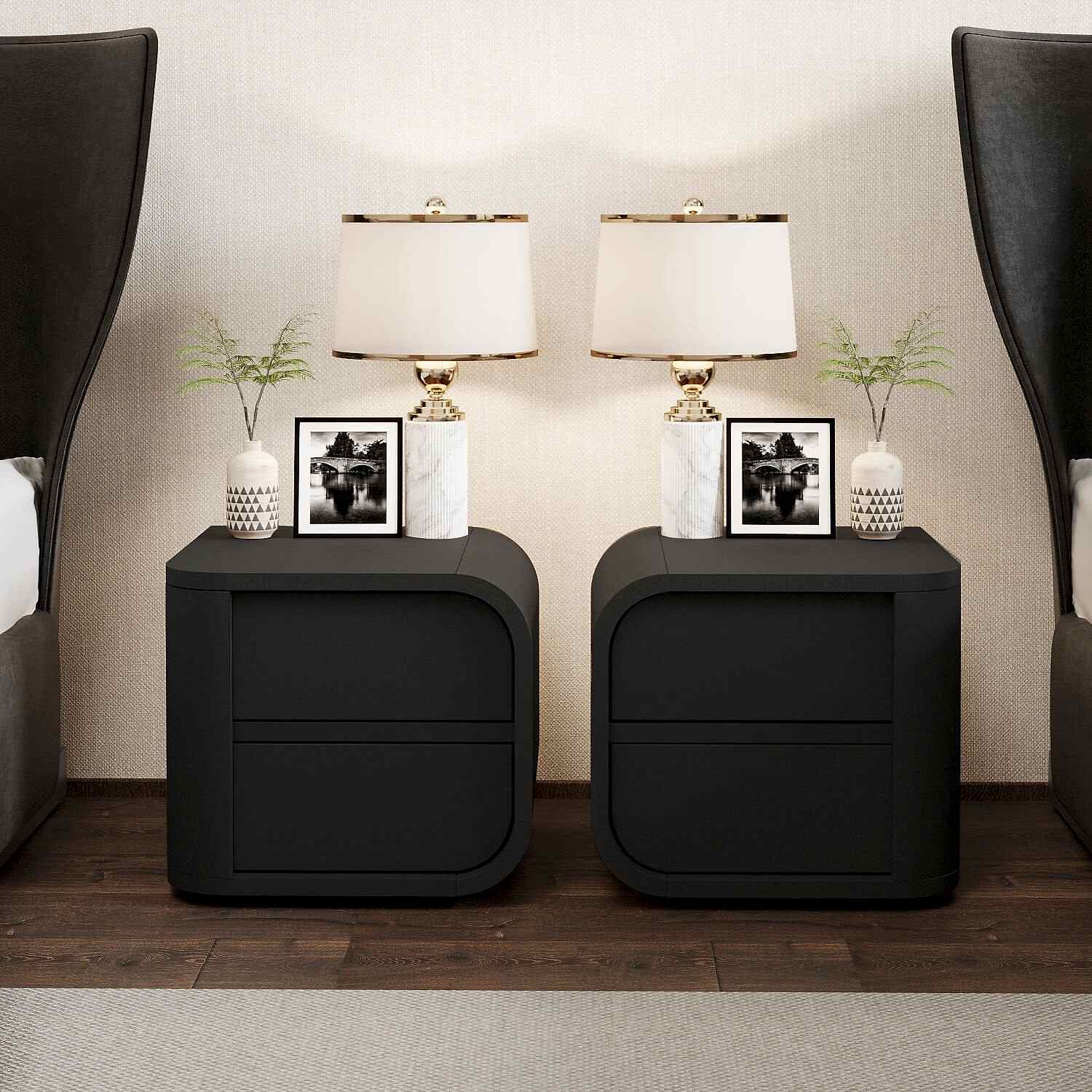 İnarch Dizayn Piero S Komodin SET – Modern Minimalist Yatak Yanı Sehpa Takımı