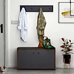 Zen Askılı Minderli Ayakkabılık – 2 Kapaklı – Modern Tasarım