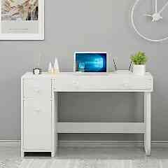 Asil ÇM002 Çalışma Masası – 2 Çekmeceli, 1 Kapaklı, Metal Ayaklı – Modern Bilgisayar Masası