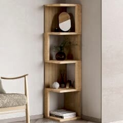 Herry Köşe Kitaplık – Dekoratif Raf Ünitesi, Modern Kütüphane