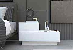 Kayra KMD002 LED Işıklı Komodin – 2 Çekmeceli Modern Tasarım